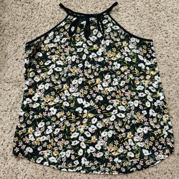 Papermoon Tops - PaperMoon Floral Halter Neck With Cutouts Top Size Small